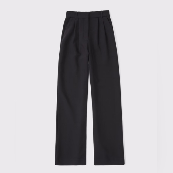 A&F Sloane Tailored Wide Leg Pant Black - Picture 5 of 5